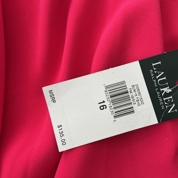 Ralph Lauren Pink hibiscus Barbie spaghetti strap summer midi slip dress nwt - Picture 4 of 5